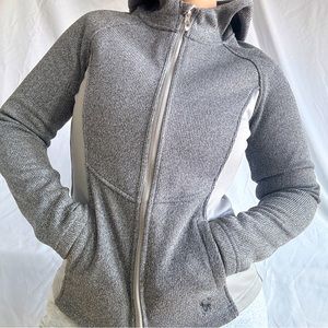 Spyder Grey Zip Up Athletic Fitted Jacket